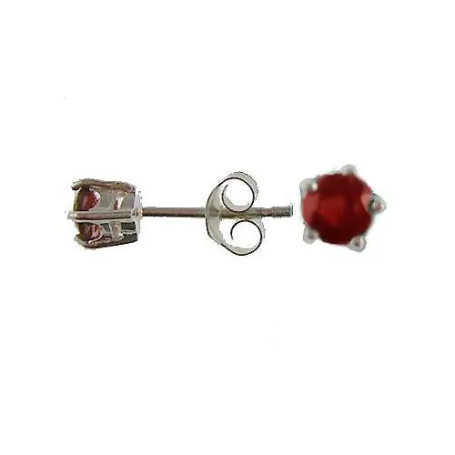 0.25 TCW Ruby Gemstone Post Earrings