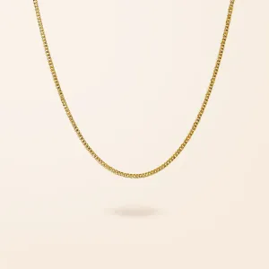 10K Gold Small Curb Link Necklace