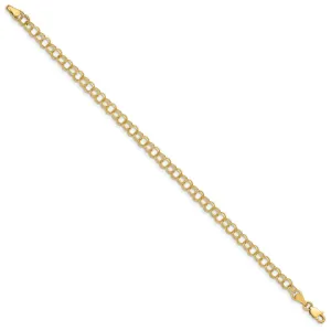 14k Double Link Charm Bracelet