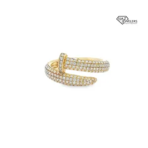 14K Gold 1.36 CTW Diamond Nail Ring