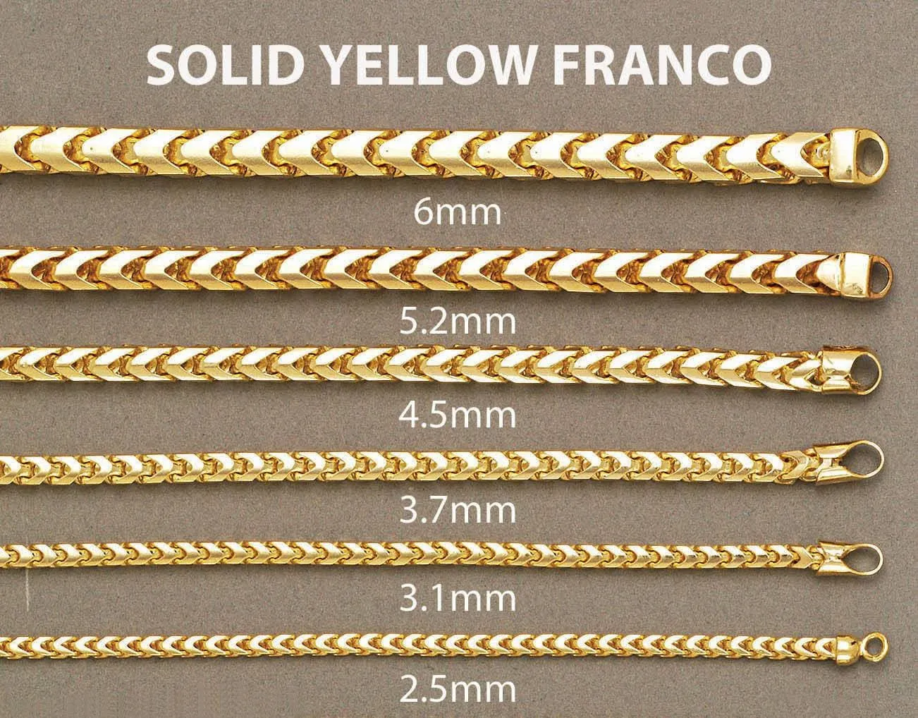 14K Gold Bracelet Solid Franco