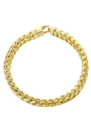 14K Gold Bracelet Solid Franco