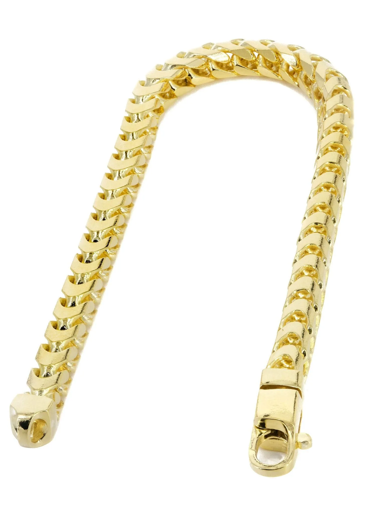 14K Gold Bracelet Solid Franco