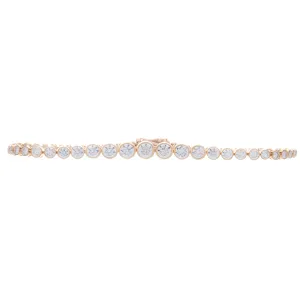 14k Yellow Gold Diamond Bezel Bracelet