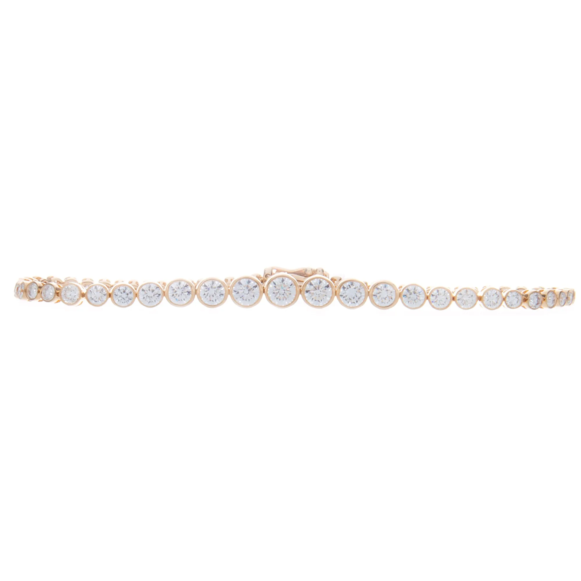 14k Yellow Gold Diamond Bezel Bracelet