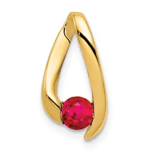 14k Yellow Gold Ruby Pendant