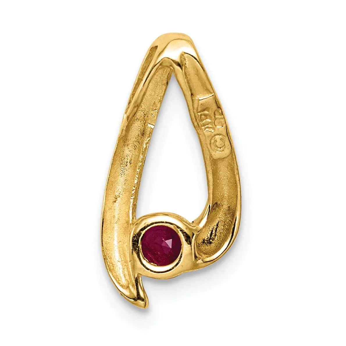 14k Yellow Gold Ruby Pendant