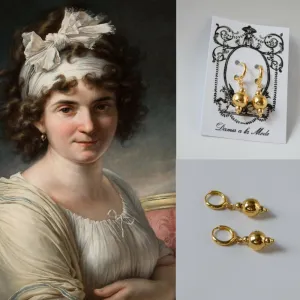 1790s Golden Ball Earrings