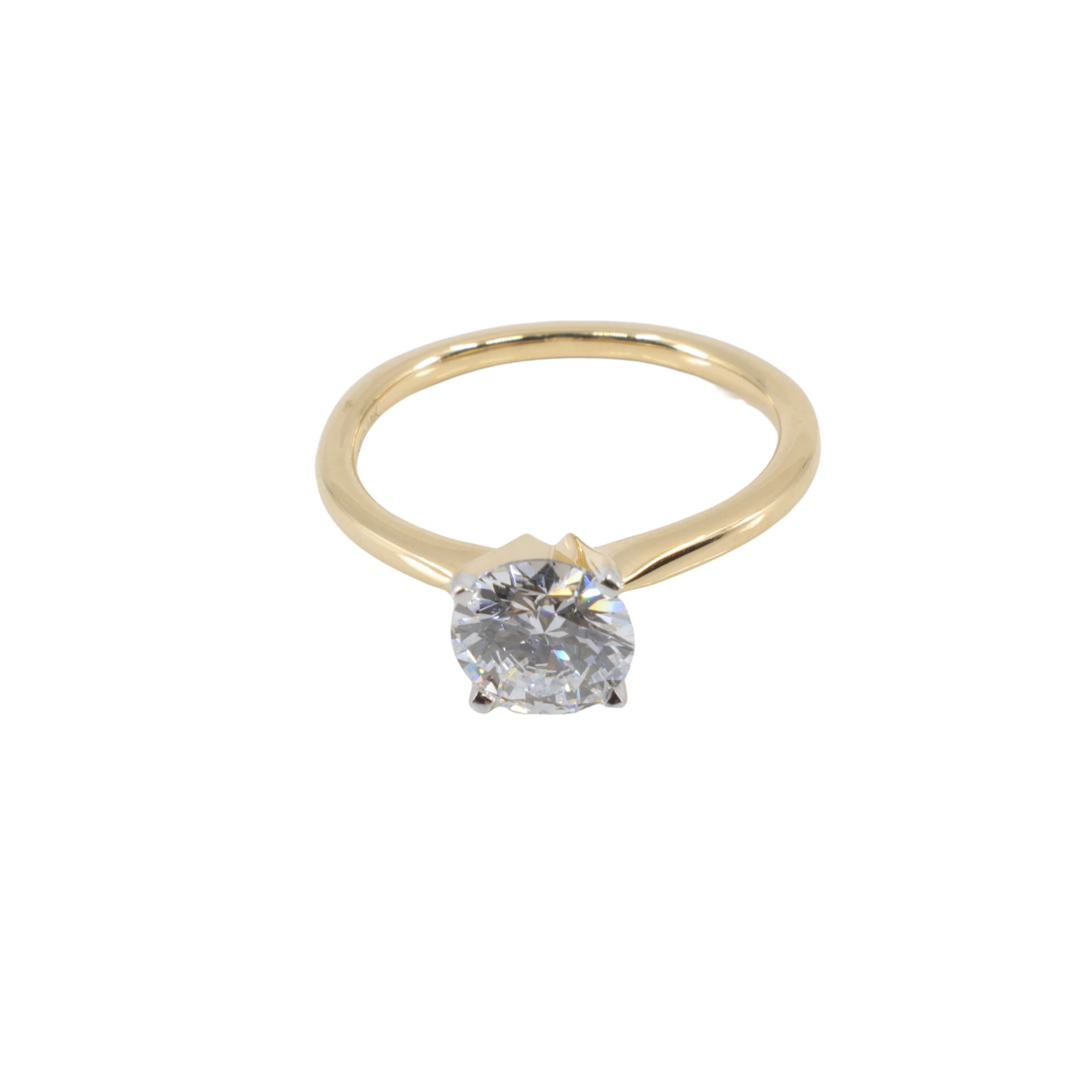 18K Yellow Gold 1.00ct Lab-Grown Diamond Engagement Ring - 20753931