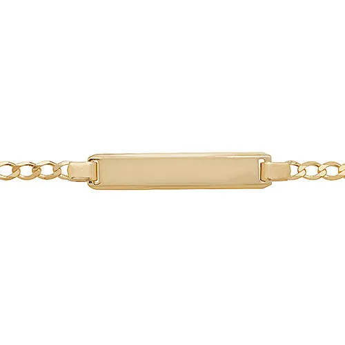 9CT GOLD BABIES' RECTANGULAR ID PLATE BRACELET