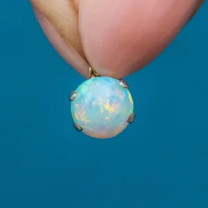 9ct White Gold Opal Charm, 0.30ct