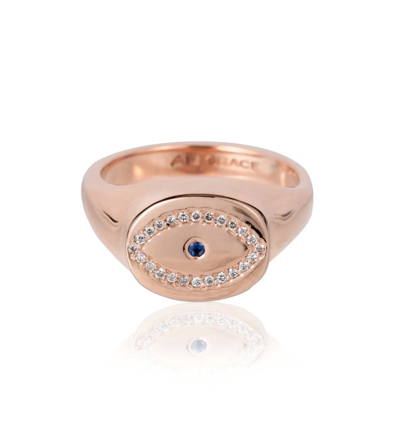 ALI GRACE Evil Eye Signet Ring