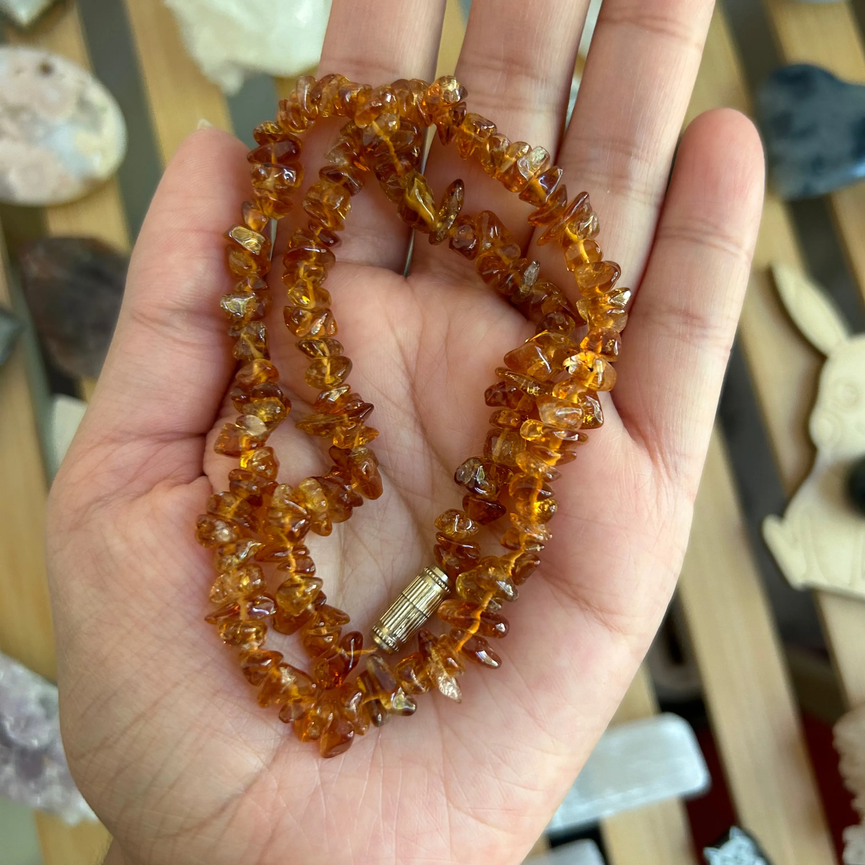 Amber Crystal Necklace