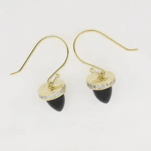 Baby Onyx Horn Earrings