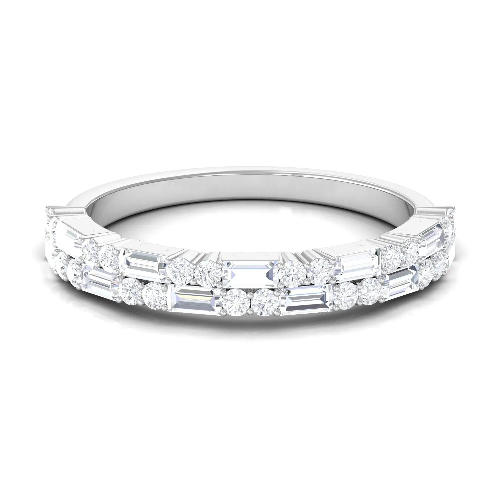 Baguette Diamond Half Eternity Ring