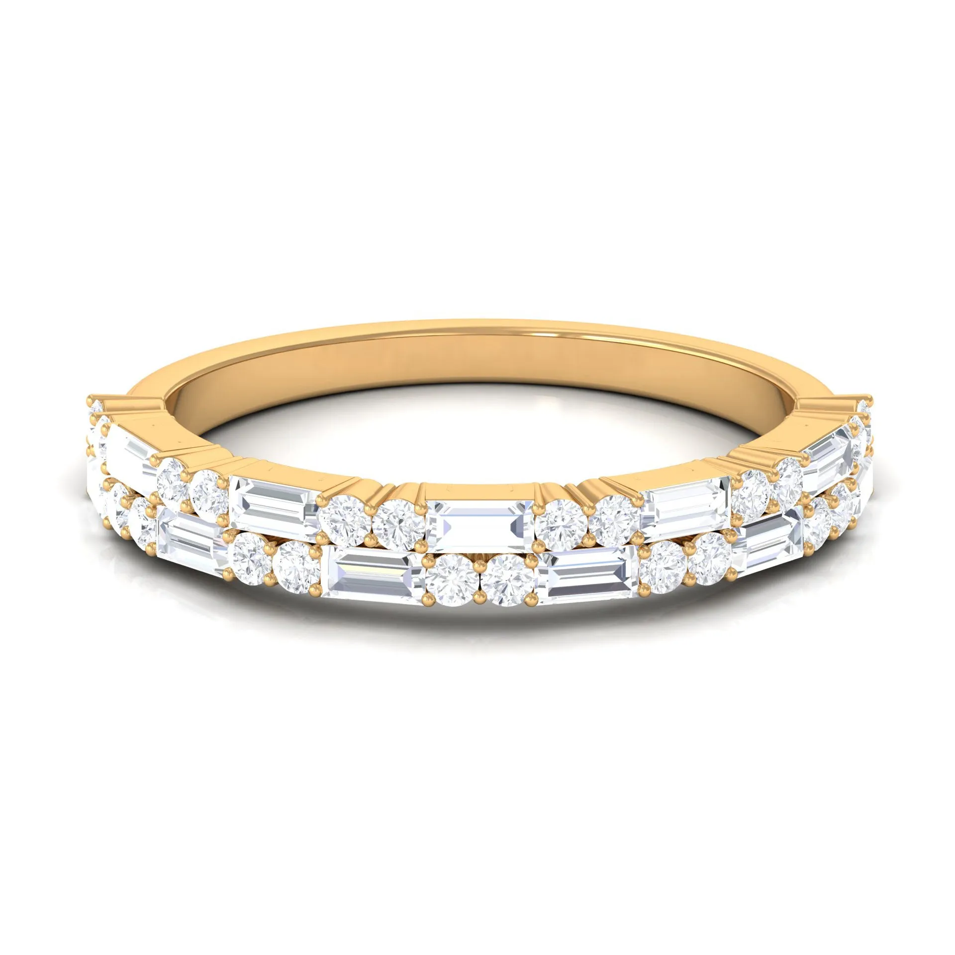 Baguette Diamond Half Eternity Ring