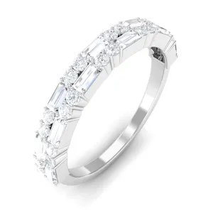 Baguette Diamond Half Eternity Ring