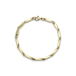 Bar Link Chain Bracelet (Gold-Plated)