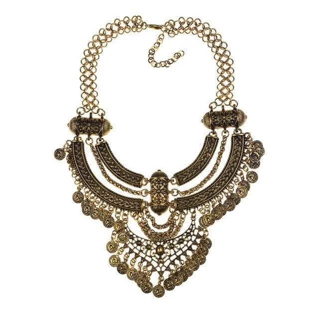 Big Bohemian Gypsy Collar Necklace