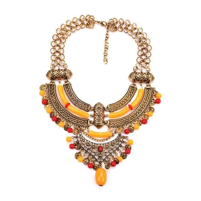 Big Bohemian Gypsy Collar Necklace