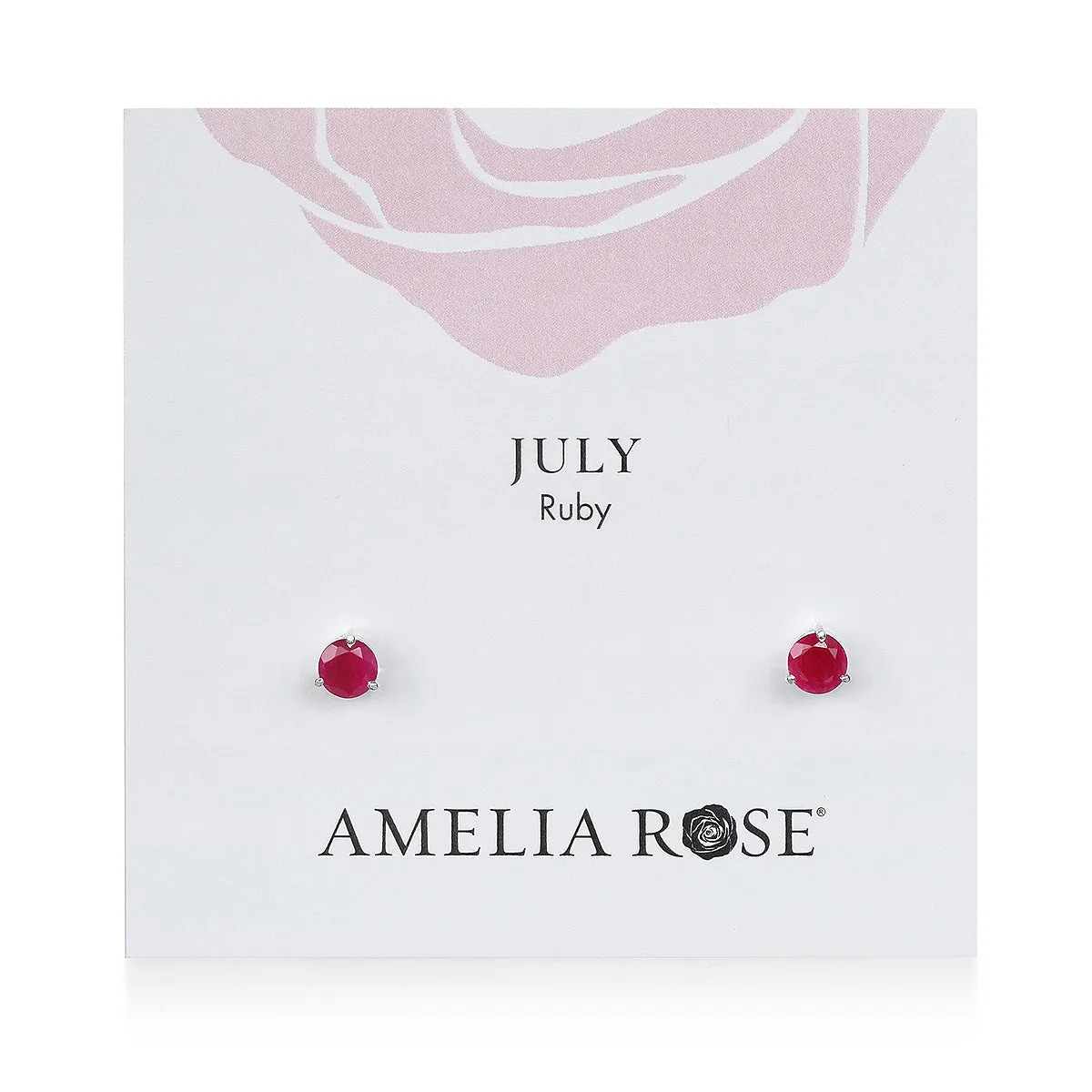 Birthstone Earring-July Ruby