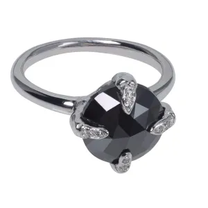 Black Diamond Claw Ring