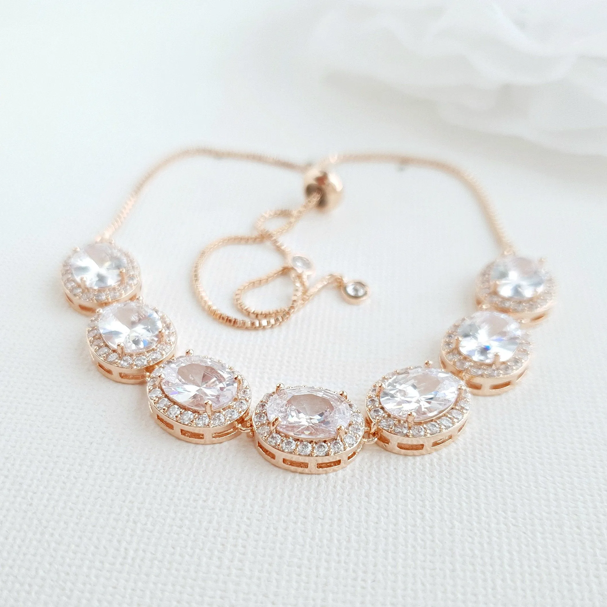 Bracelet for Brides in Rose Gold- Emily