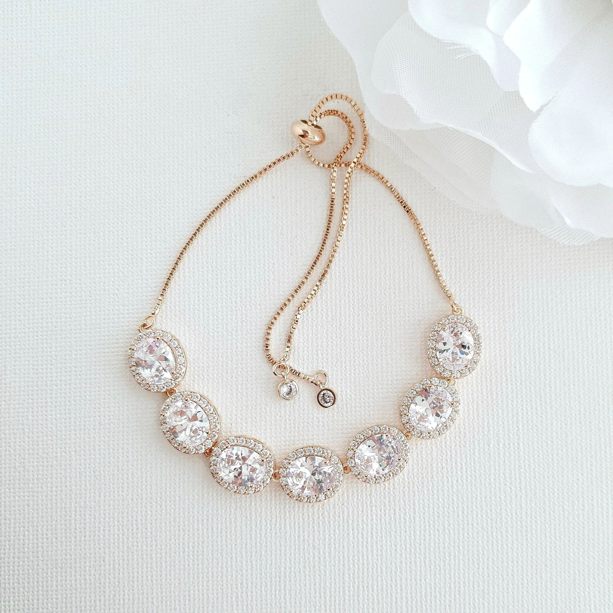 Bracelet for Brides in Rose Gold- Emily