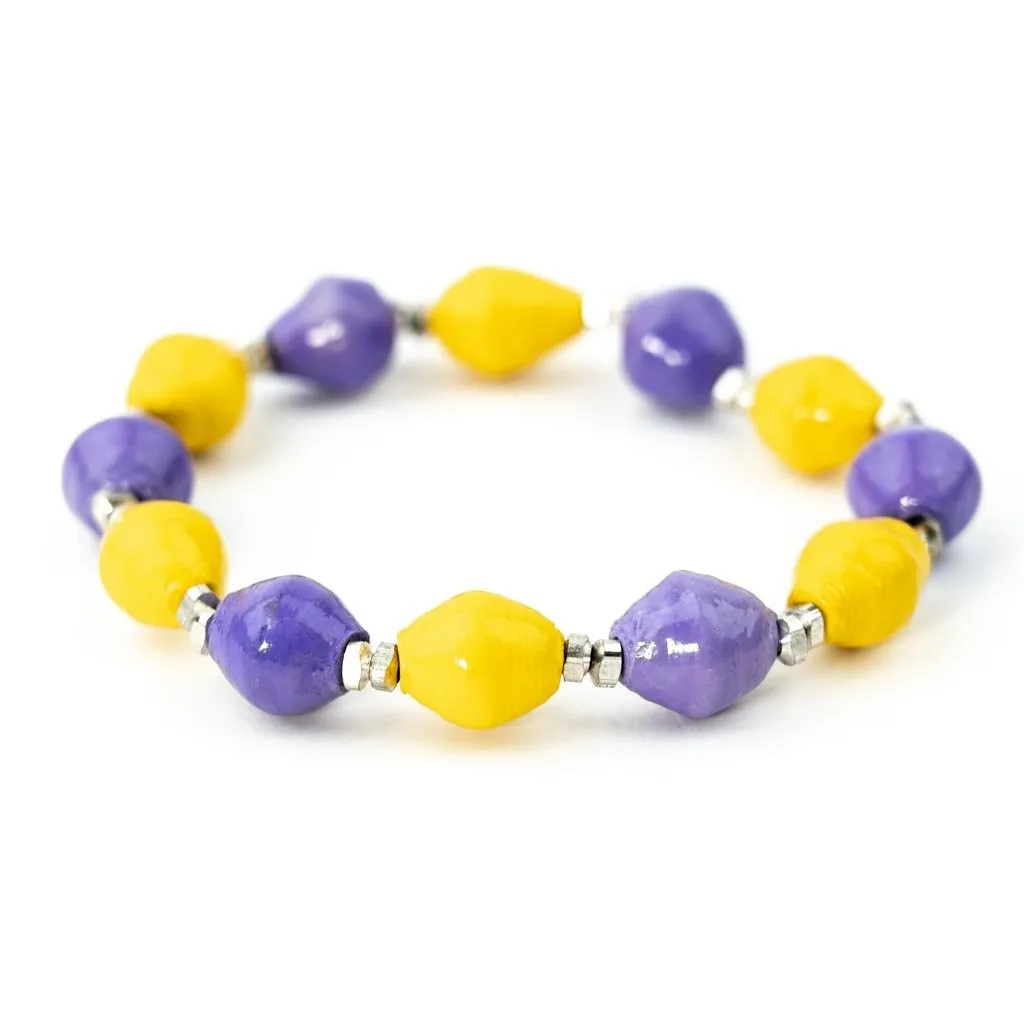 Bracelet -  Purple & Gold Team Signature