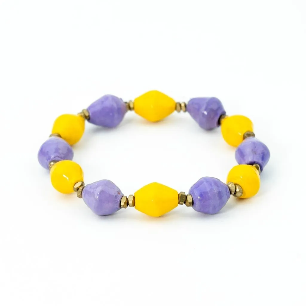 Bracelet -  Purple & Gold Team Signature