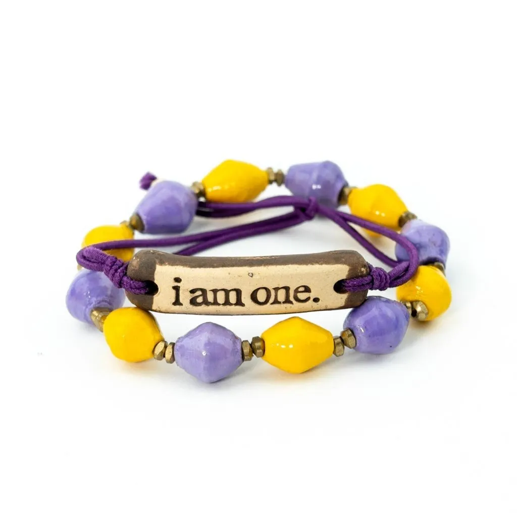 Bracelet -  Purple & Gold Team Signature