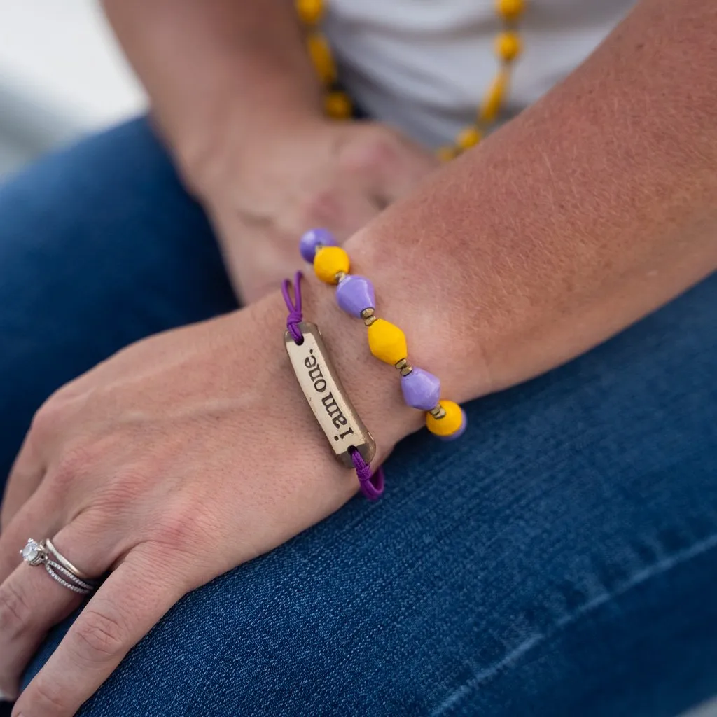 Bracelet -  Purple & Gold Team Signature