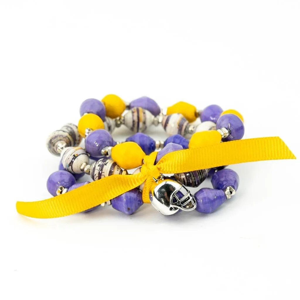 Bracelet -  Purple & Gold Team Signature