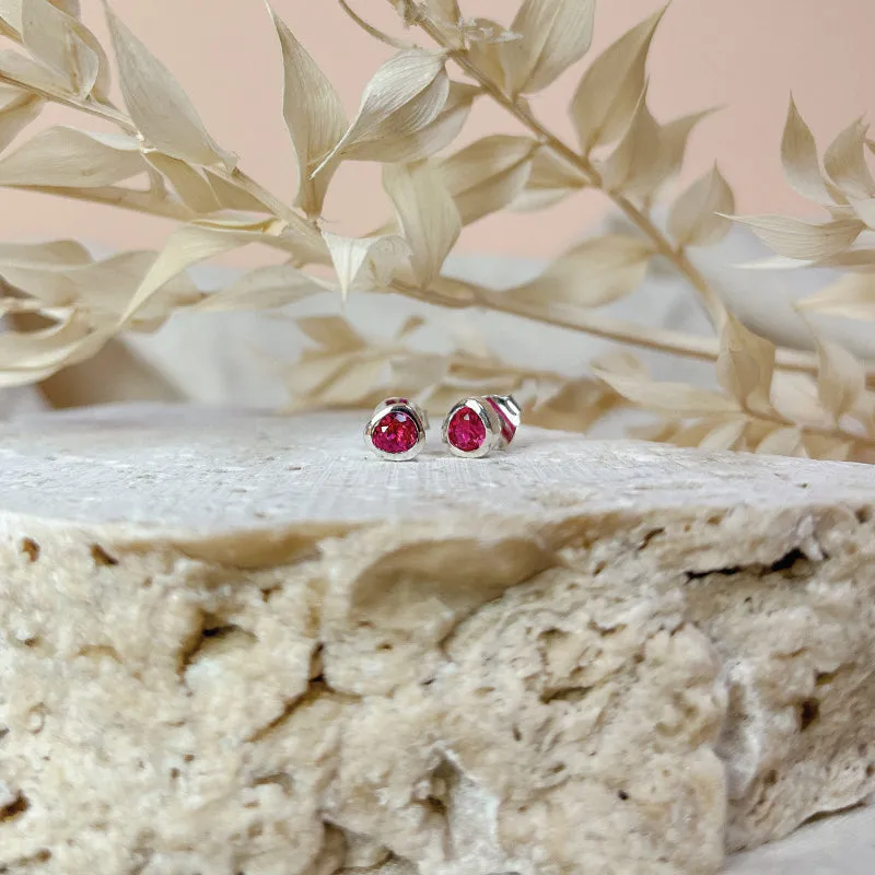 CELEBRATION STUDS - RUBY RED CORUNDUM