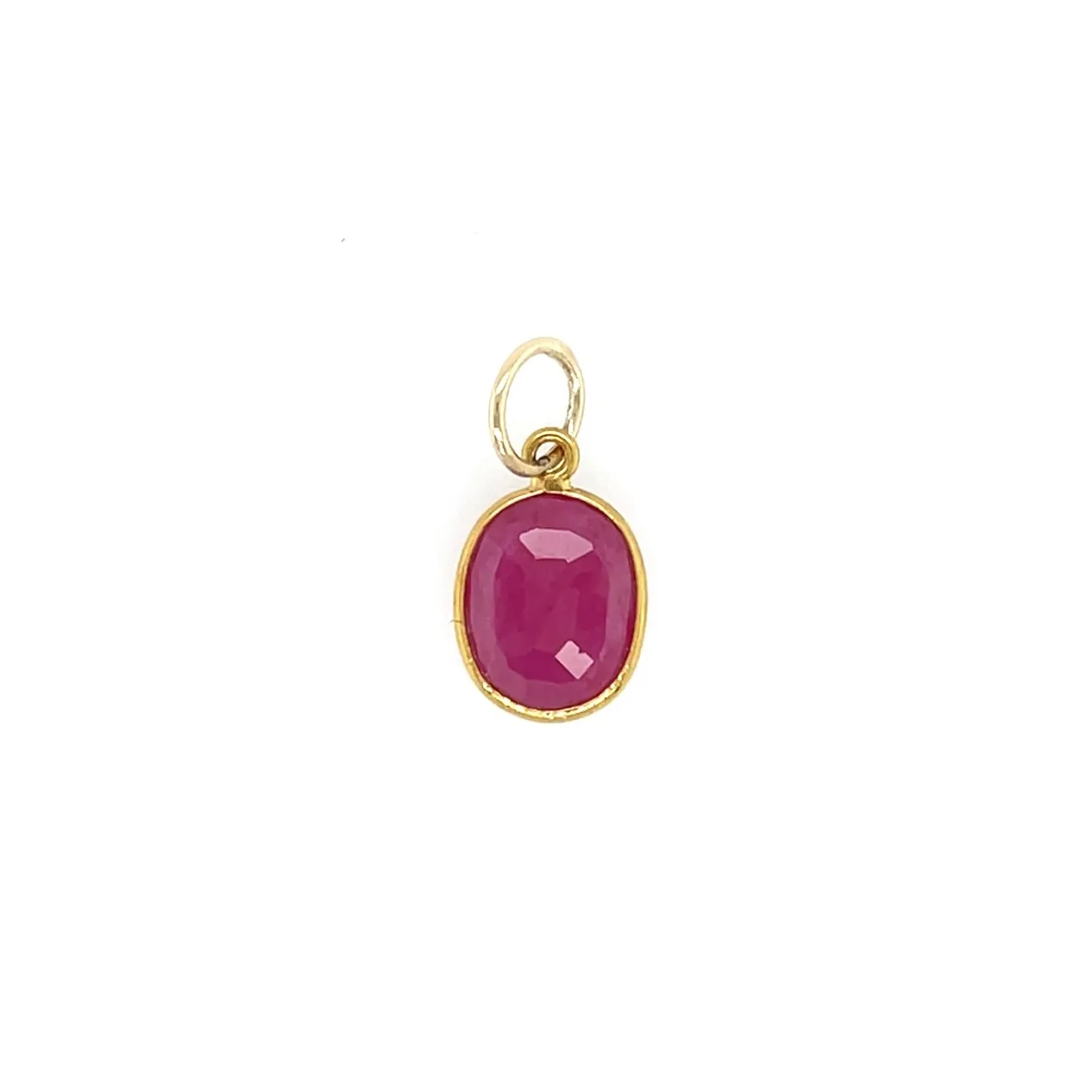 Channel Set Ruby Pendant