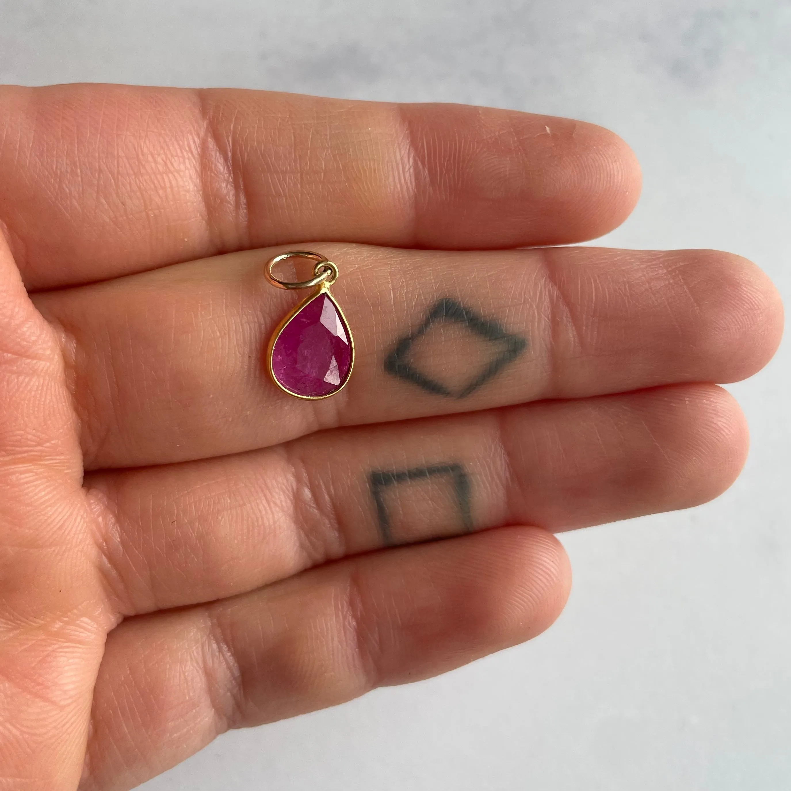 Channel Set Ruby Pendant