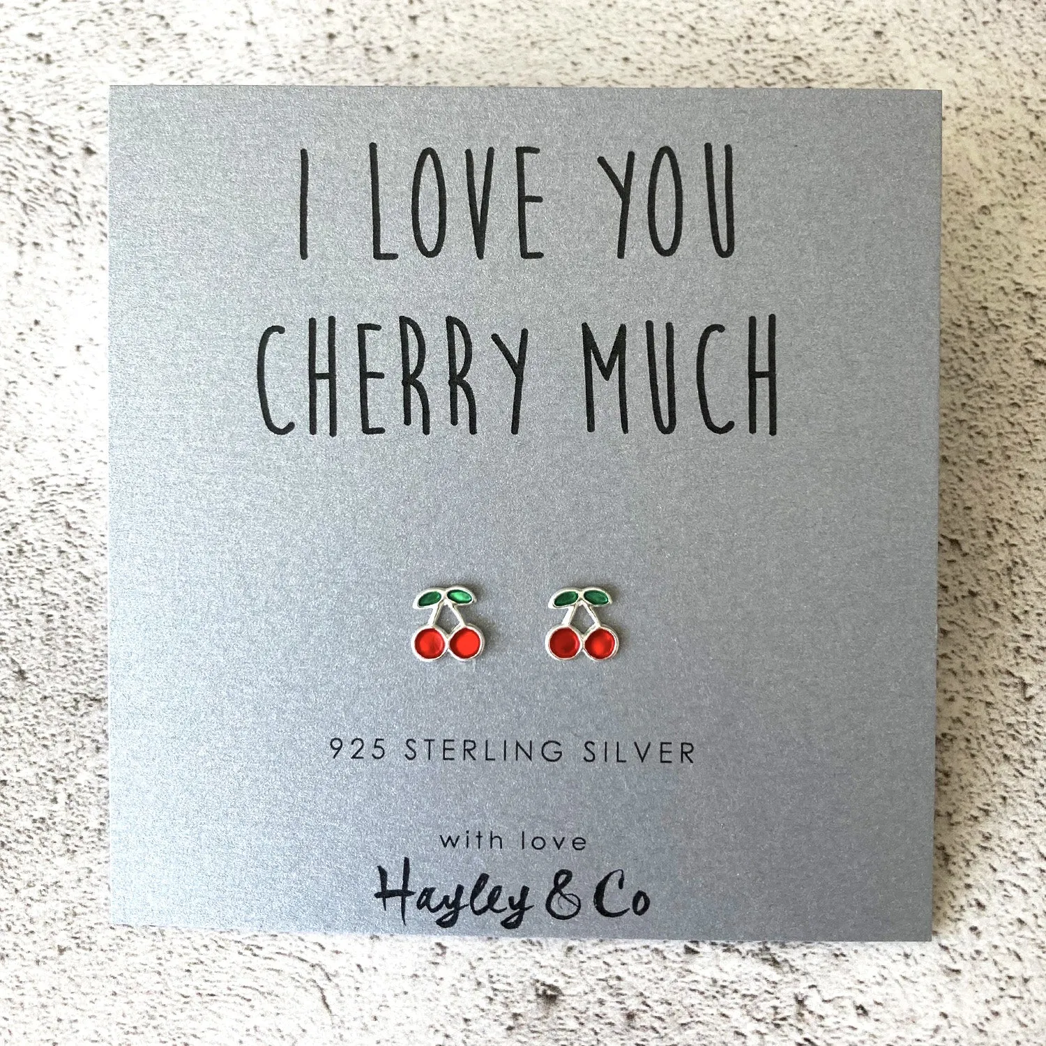 Cherry Sterling Silver Earrings