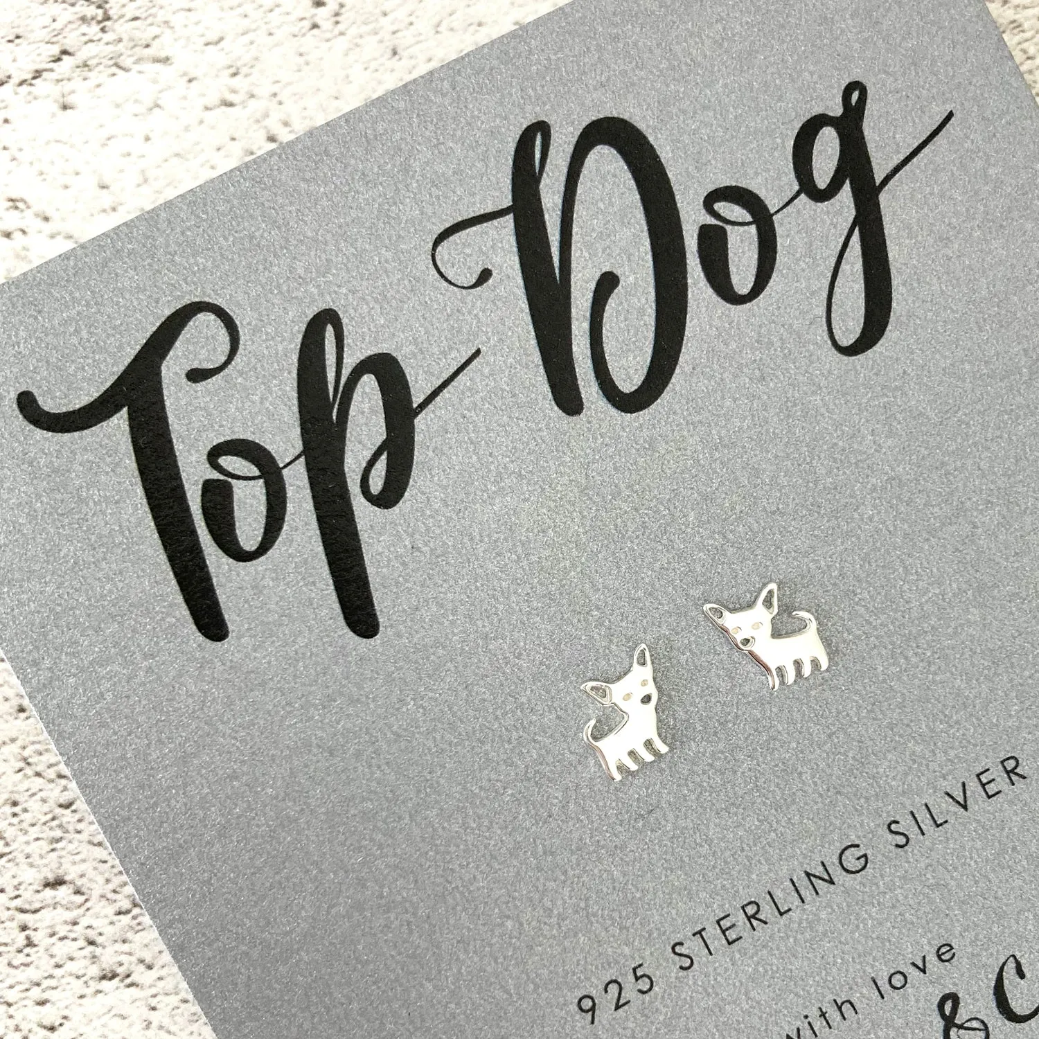 Chihuahua Sterling Silver Earrings