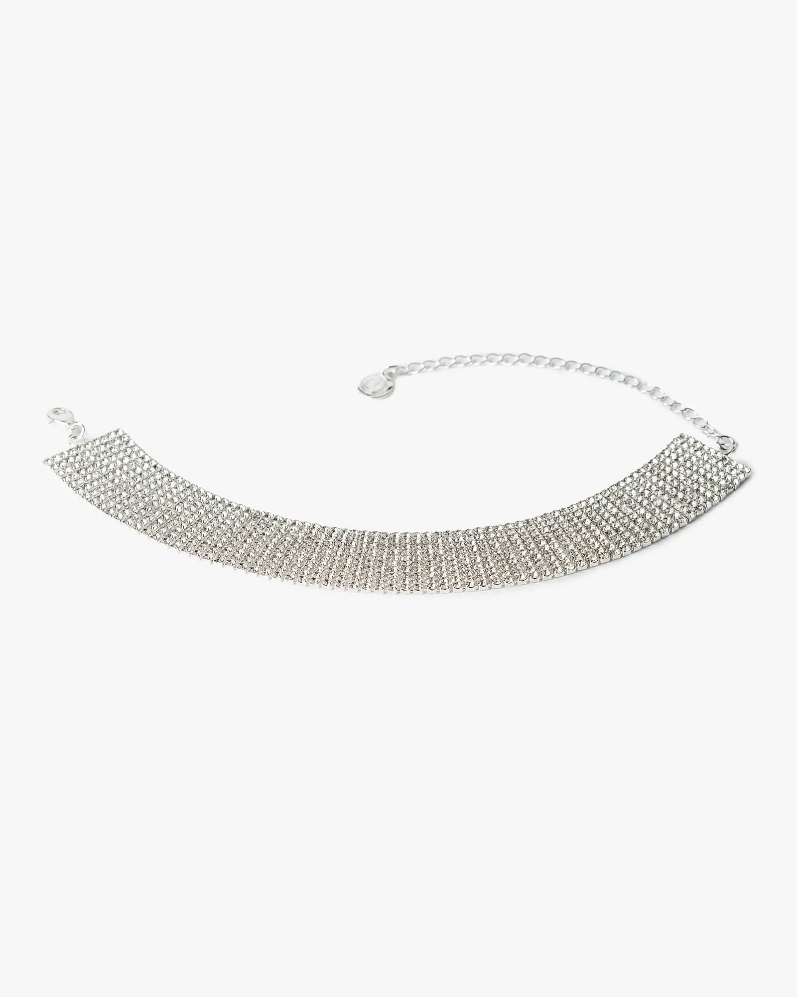 Crystal Wide Band Choker Necklace