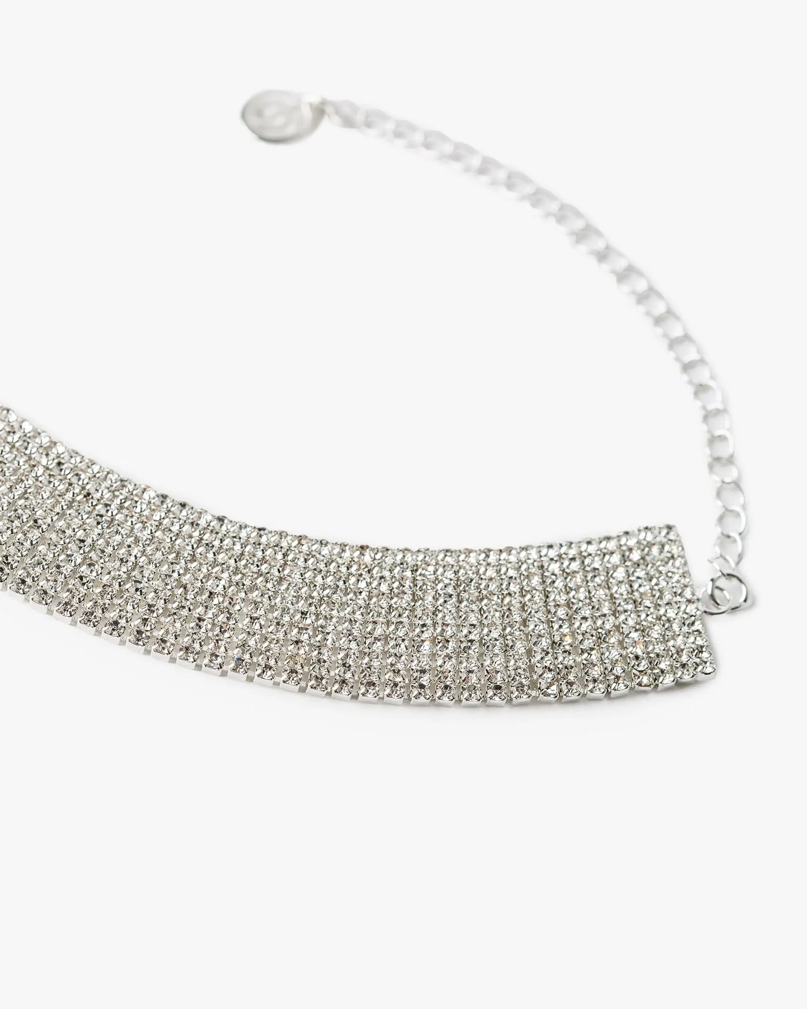 Crystal Wide Band Choker Necklace