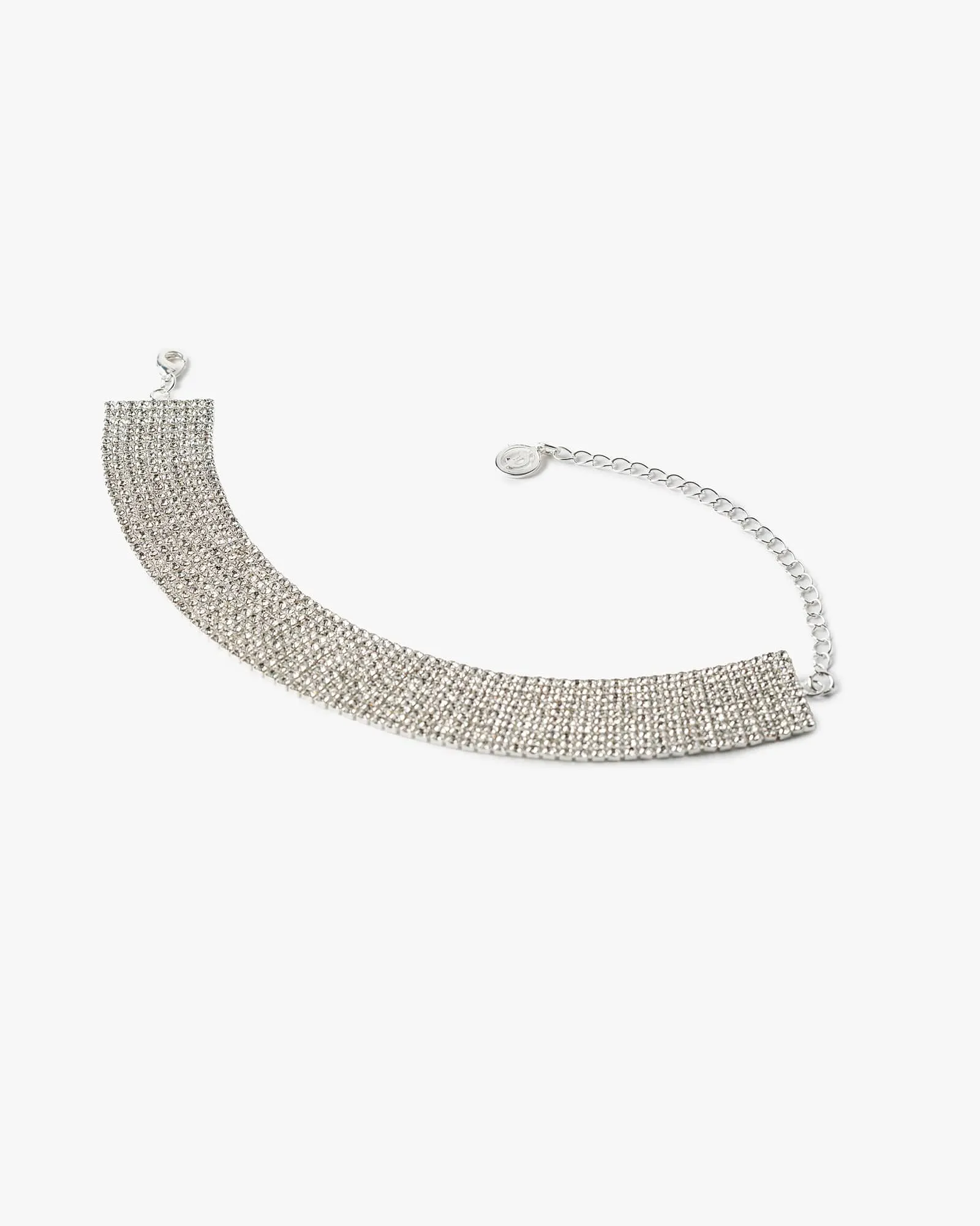 Crystal Wide Band Choker Necklace