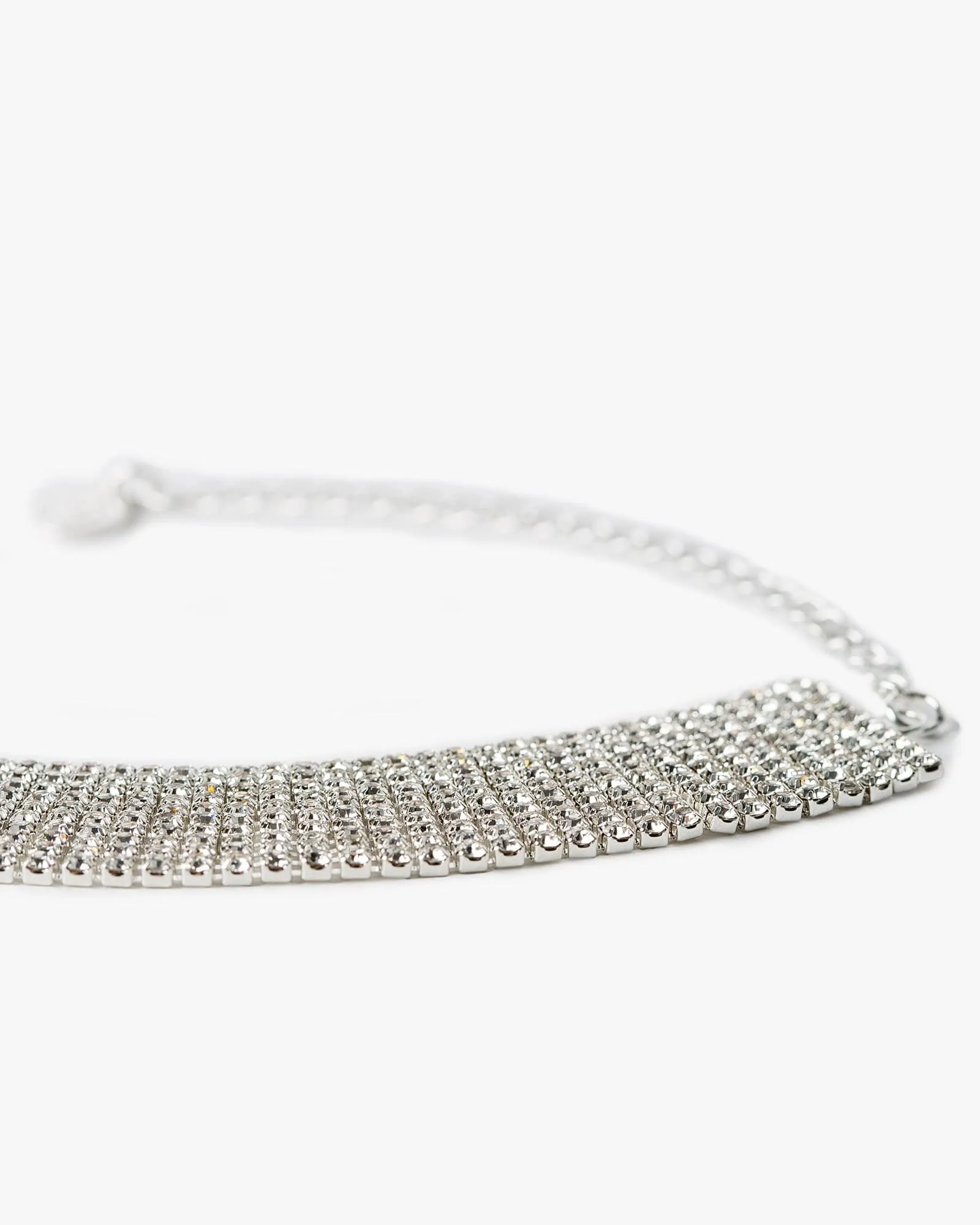 Crystal Wide Band Choker Necklace