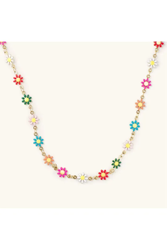 daisy choker - multicolor