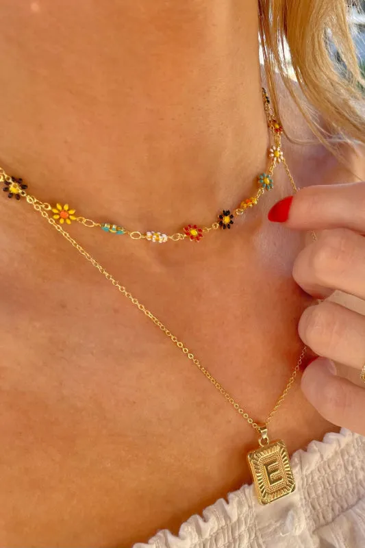 daisy choker - multicolor