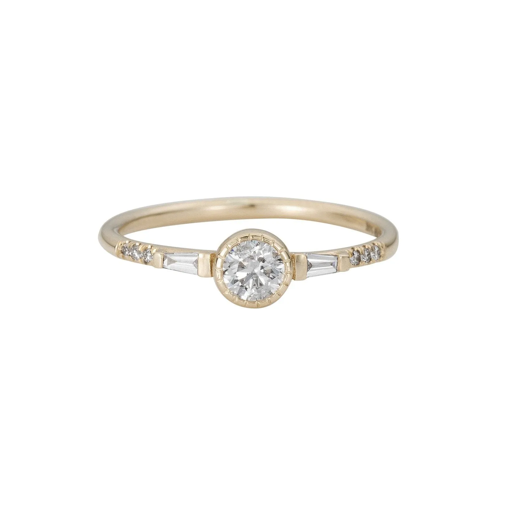 Diamond Baguette Mini Equilibrium Ring