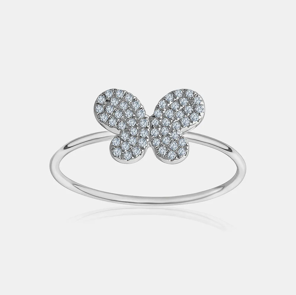 Diamond Butterfly Ring