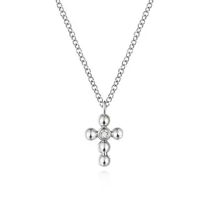 Diamond Cross in White Gold