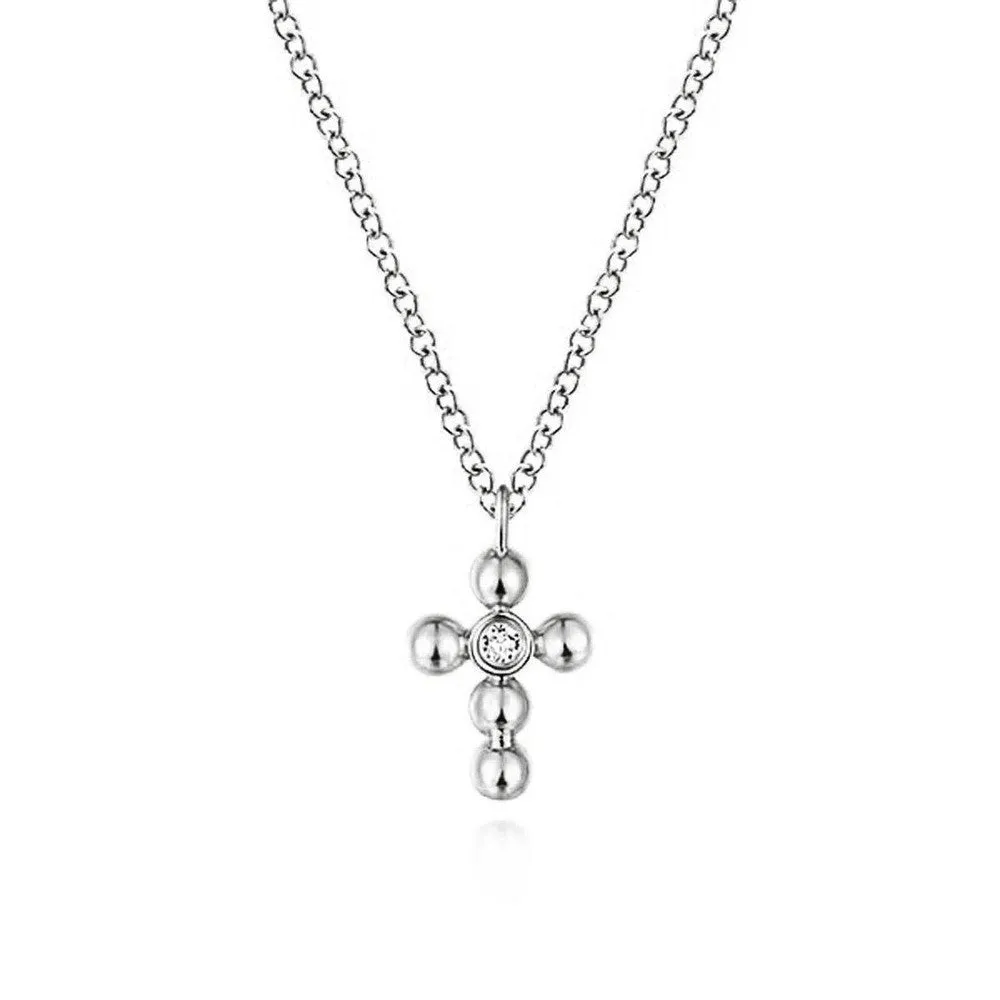 Diamond Cross in White Gold