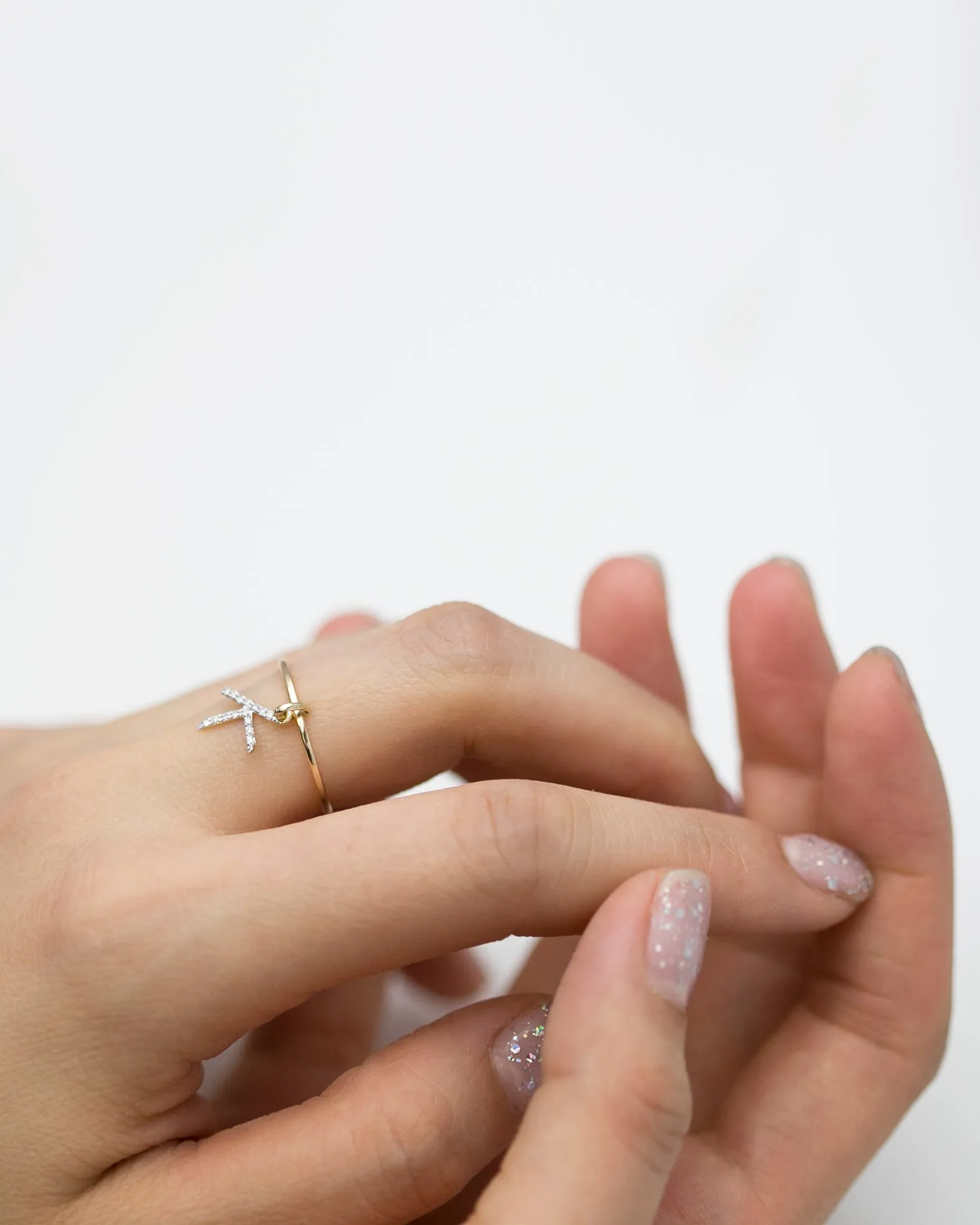 Diamond Letter Ring