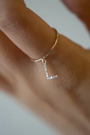 Diamond Letter Ring